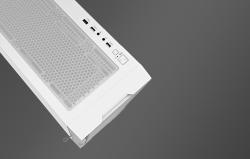 Darkflash Počítačová skříň DK431 + 4 ventilátory (bílá)