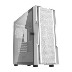 Darkflash Počítačová skříň DK431 + 4 ventilátory (bílá)