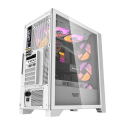 Darkflash Počítačová skříň DRX70 MESH + 4 ventilátory RGB (bílá)