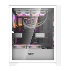 Darkflash Počítačová skříň DRX70 MESH + 4 ventilátory RGB (bílá)
