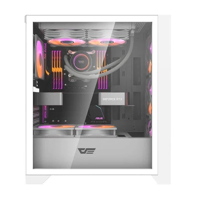 Darkflash Počítačová skříň DRX70 MESH + 4 ventilátory RGB (bílá)