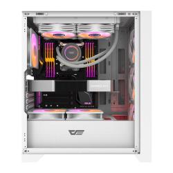 Darkflash Počítačová skříň DRX70 MESH + 4 ventilátory RGB (bílá)