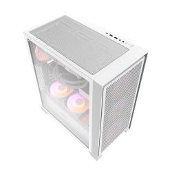 Darkflash Počítačová skříň DRX70 MESH + 4 ventilátory RGB (bílá)