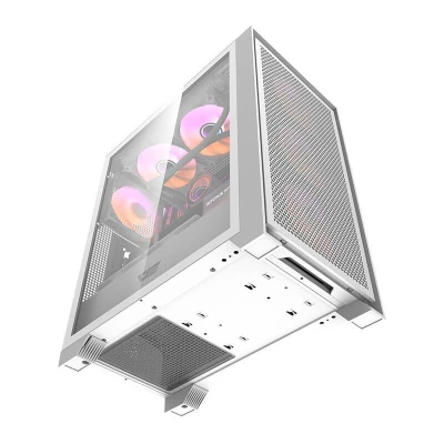Darkflash Počítačová skříň DRX70 MESH + 4 ventilátory RGB (bílá)