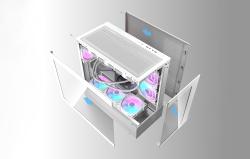 Darkflash Počítačová skříň DS900 AIR (bílá) + 7 ventilátorů ARGB