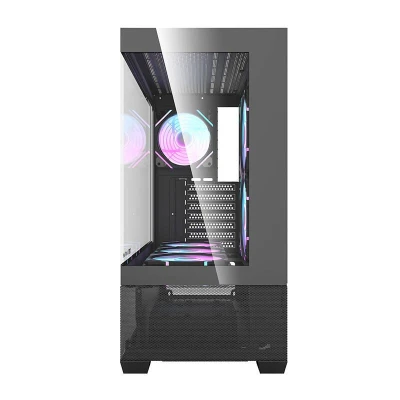 Darkflash Počítačová skříň DS900 AIR (černá) + 7 ventilátorů ARGB