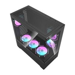 Darkflash Počítačová skříň DS900 AIR (černá) + 7 ventilátorů ARGB
