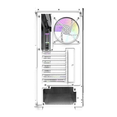 Darkflash Počítačová skříň DS900 (bílá) + 7 ventilátorů ARGB