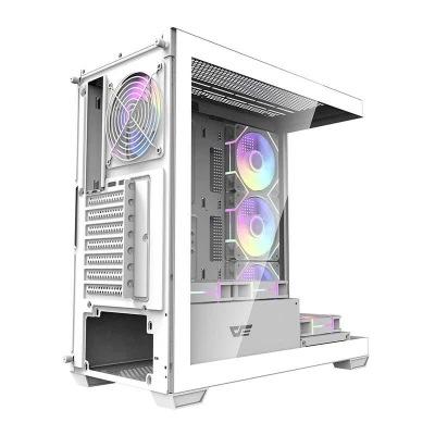 Darkflash Počítačová skříň DS900 (bílá) + 7 ventilátorů ARGB