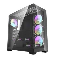 Darkflash Počítačová skříň DS900 (černá) + 7 ventilátorů ARGB