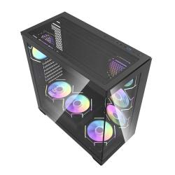 Darkflash Počítačová skříň DS900 (černá) + 7 ventilátorů ARGB