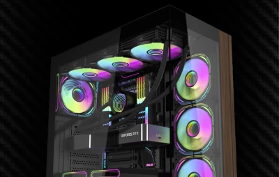 Darkflash Počítačová skříň DS900W bez ventilátorů (bílá)