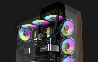 Darkflash Počítačová skříň DS900W bez ventilátorů (bílá)