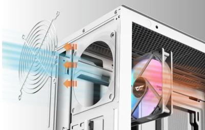 Darkflash Počítačová skříň DS900W bez ventilátorů (bílá)