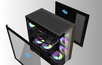 Darkflash Počítačová skříň DS900W bez ventilátorů (bílá)
