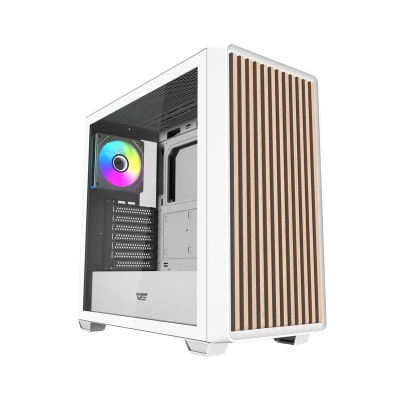 Darkflash DS900WD ATX bílá počítačová skříň se 4 ventilátory