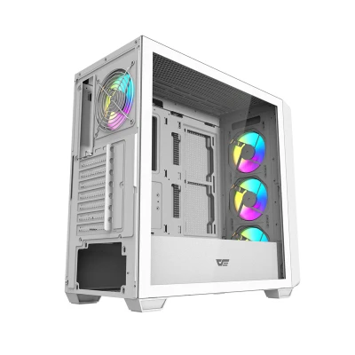Darkflash DS900WD ATX bílá počítačová skříň se 4 ventilátory