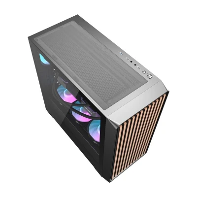 Darkflash Počítačová skrinka DS900WD (čierna) + 4 ventilátory