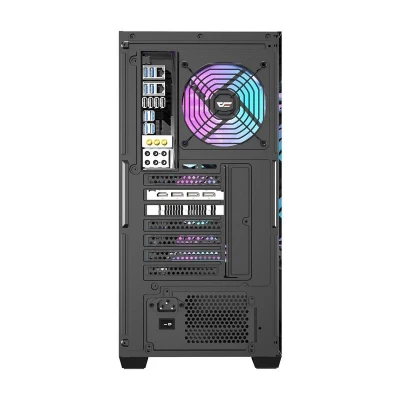 Darkflash Počítačová skrinka DS900WD (čierna) + 4 ventilátory