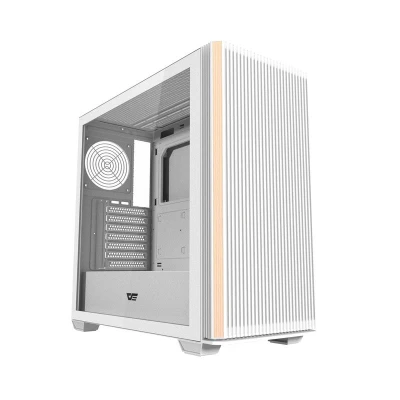 Darkflash Počítačová skříň DS900WS ATX bez ventilátorů (bílá)