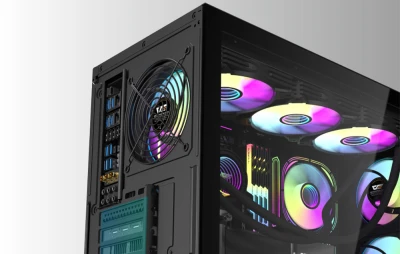 Darkflash Počítačová skříň DS900WS ATX bez ventilátorů (bílá)