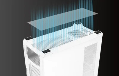Darkflash Počítačová skříň DS900WS ATX bez ventilátorů (bílá)