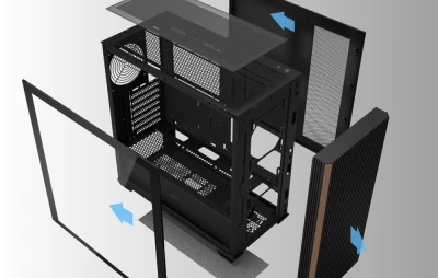 Darkflash Počítačová skříň DS900WS ATX bez ventilátorů (bílá)