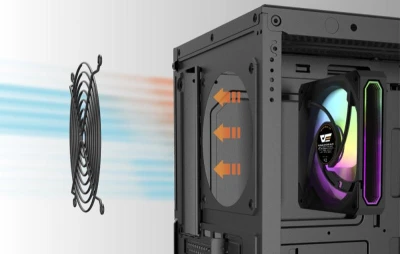 Darkflash DS900WS ATX černá počítačová skříň bez ventilátorů