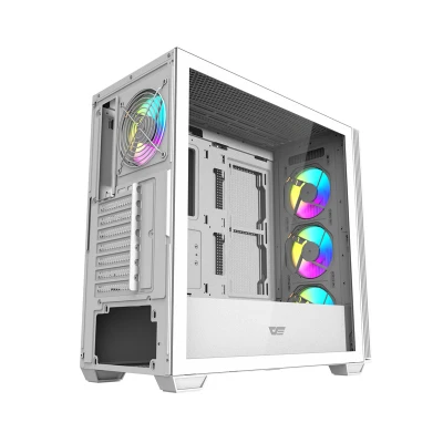 Darkflash DS900WS bílá počítačová skříň se 4 ventilátory ARGB