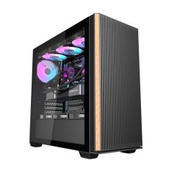 Darkflash Počítačová skříň DS900WS (černá) + 4 ventilátory