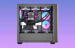 Darkflash Počítačová skříň DS900WS (černá) + 4 ventilátory