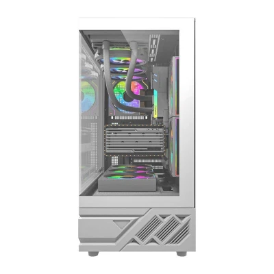 Darkflash DS950 bílá počítačová skříň s 6 ventilátory