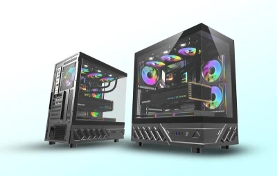 DarkFlash DS950 černá počítačová skříň + 6 ventilátorů