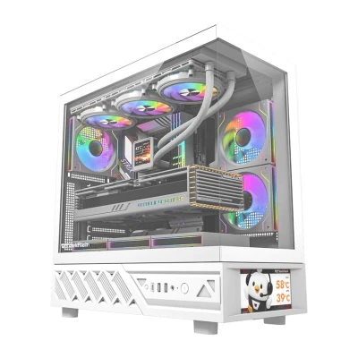 Darkflash DS950V bílá počítačová skříň s displejem a 6 ventilátory