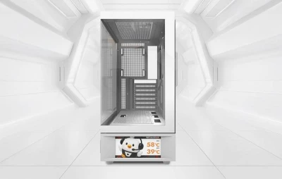 Darkflash DS950V bílá počítačová skříň s displejem a 6 ventilátory