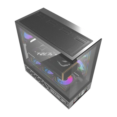 DarkFlash DS950V černá s displejem a 6 ventilátory počítačová skříň
