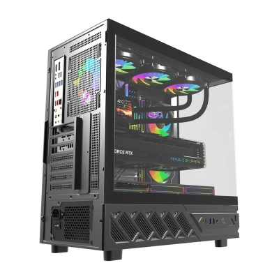 DarkFlash DS950V černá s displejem a 6 ventilátory počítačová skříň
