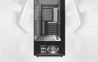DarkFlash DS950V černá s displejem a 6 ventilátory počítačová skříň