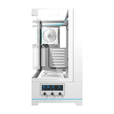 Darkflash Počítačová skříň DY450 PRO s ventilátorem (bílá)