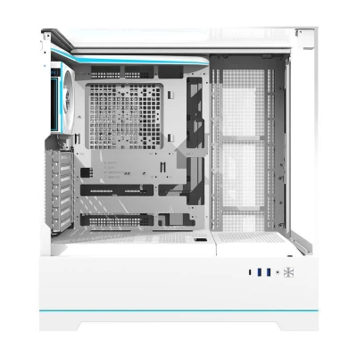 Darkflash Počítačová skříň DY450 PRO s ventilátorem (bílá)