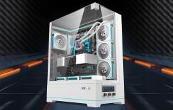 Darkflash Počítačová skříň DY450 PRO s ventilátorem (bílá)