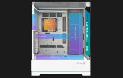 Darkflash Počítačová skříň DY450 PRO s ventilátorem (bílá)