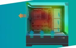 Darkflash Počítačová skříň DY450 PRO + ventilátor (černá)