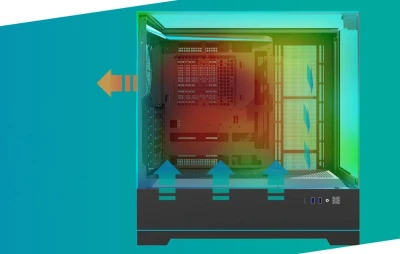 Darkflash Počítačová skříň DY450 PRO + ventilátor (černá)