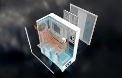 Darkflash Počítačová skříň DY450L PRO s ventilátorem (bílá)