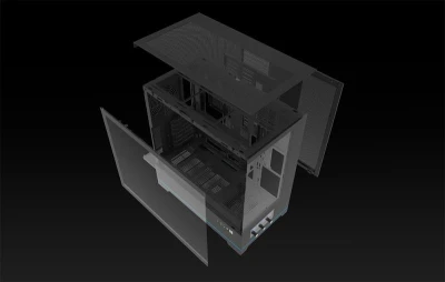 Darkflash Počítačová skříň DY451 bez ventilátorů (černá)