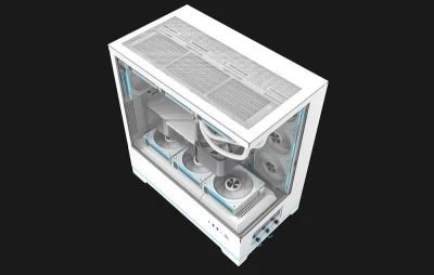 Darkflash Počítačová skříň DY451 PRO s ventilátorem (bílá)