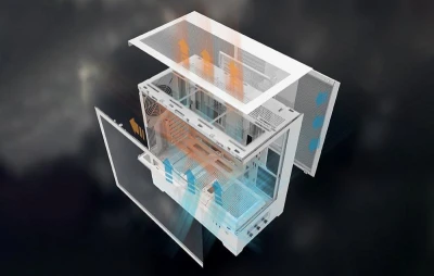 Darkflash Počítačová skříň DY451 PRO s ventilátorem (bílá)