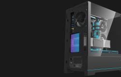 Darkflash Počítačová skříň DY451 PRO s ventilátorem (černá)