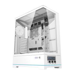 Darkflash Počítačová skříň DY451L bez ventilátorů (bílá)